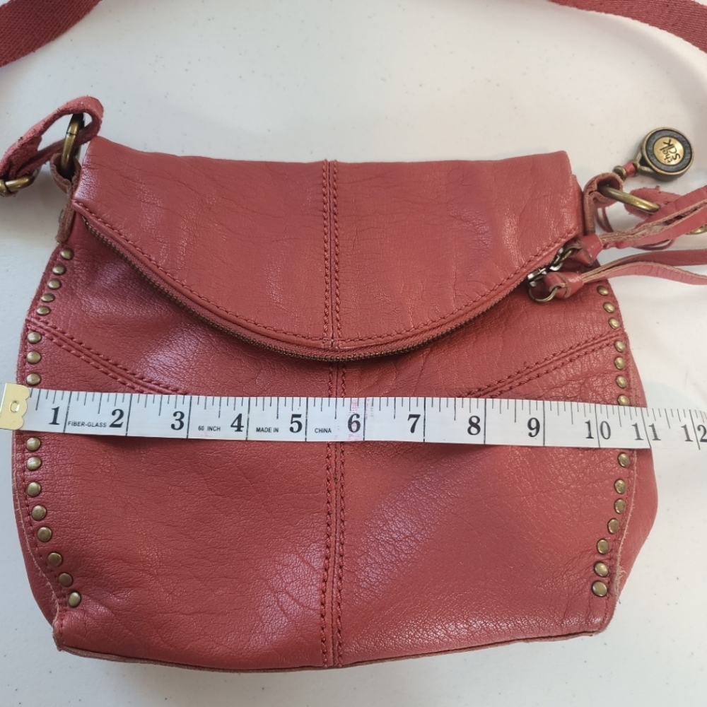 The Sak Leather Studded Foldover Crossbody Bag - Picture 9 of 10